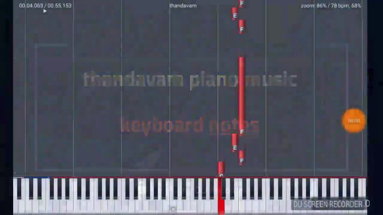 thandavam piano notes